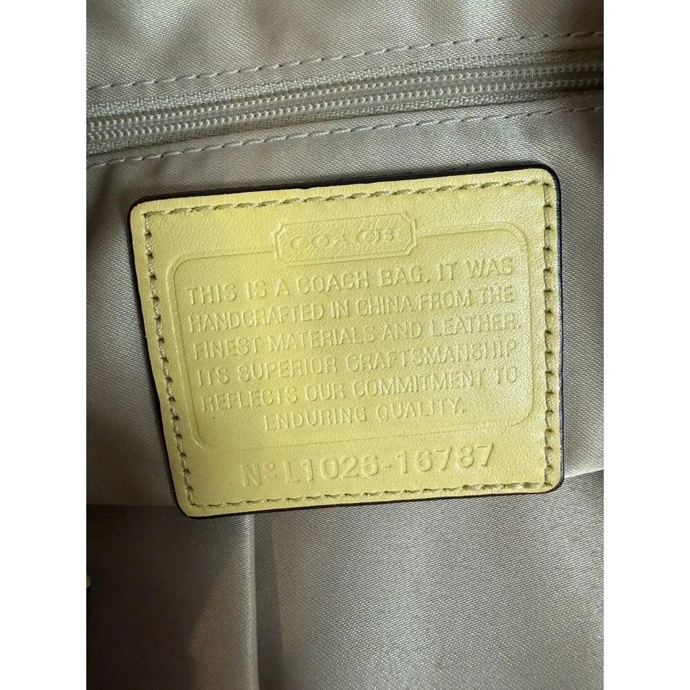 Coach Kristin Yellow Leather Hobo Style Shoulder Bag With Crossbody Strap 16787